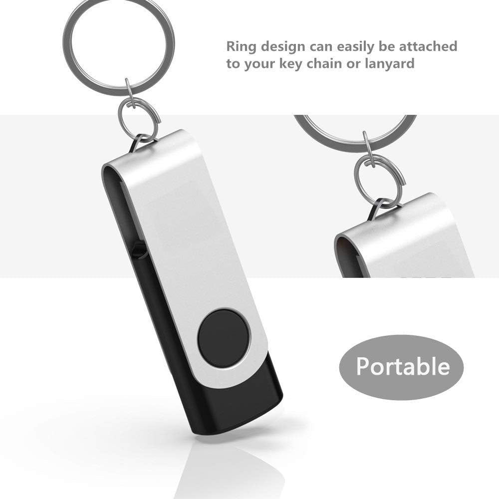 2GB Flash Drives 20 Pack 2GB USB Flash Drive Bulk USB 2.0 Thumb Drives Swivel Zip Drive (2 GB, Black)