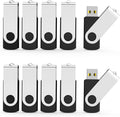 Flash Drives 32GB,  20 Pack 32 GB Flash Drive Bulk USB Flash Drives 32GB USB 2.0 Thumb Drive Swivel Memory Stick USB Drive (32GB, Black)