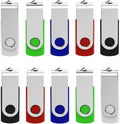 16GB Flash Drive 10 Pack USB Flash Drive 16 Gb  Thumb Drive Memory Stick Zip Drive USB 2.0, 5 Colors (Black, Blue, Green, White, Red)