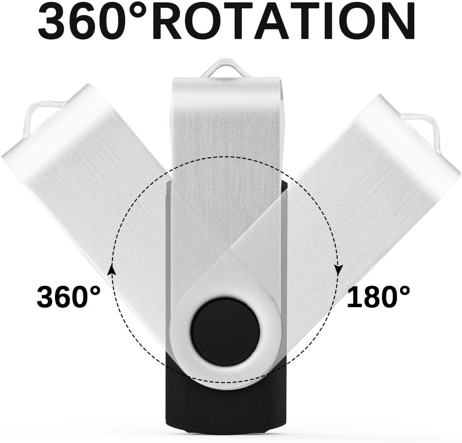 16GB Flash Drive 10 Pack USB Flash Drive 16 Gb  Thumb Drive Memory Stick Zip Drive USB 2.0, 5 Colors (Black, Blue, Green, White, Red)